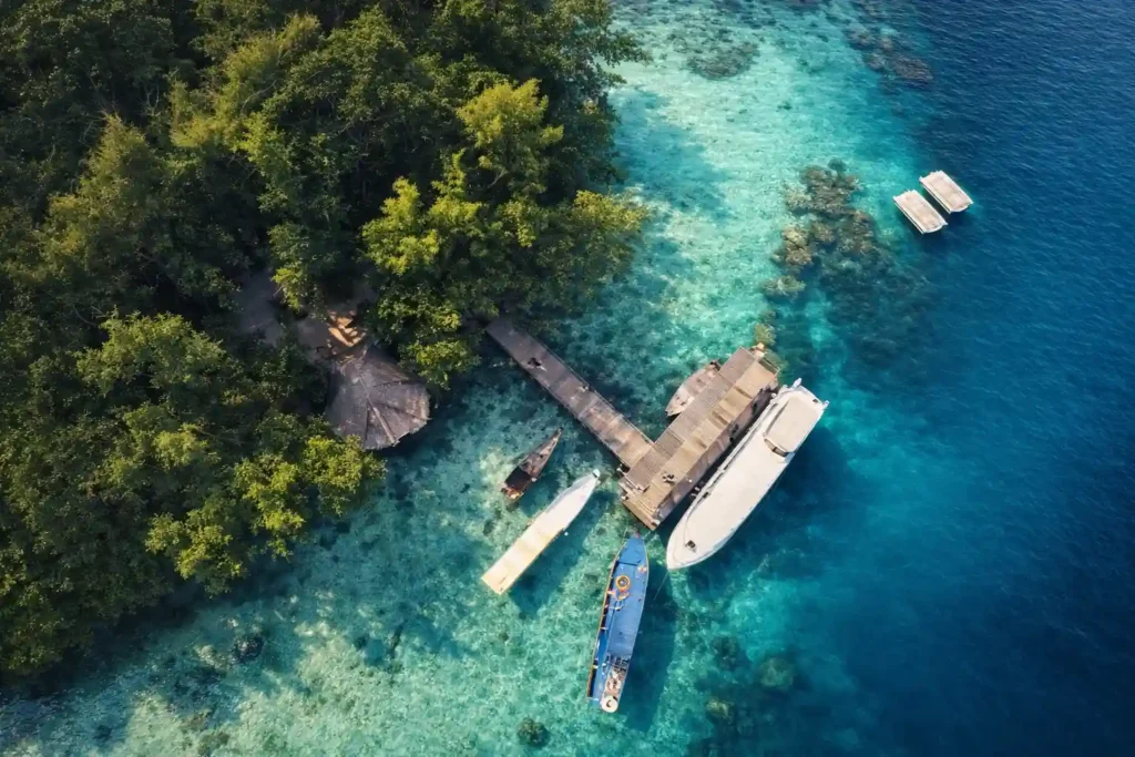 dermaga desa laguna kepulauan seribu